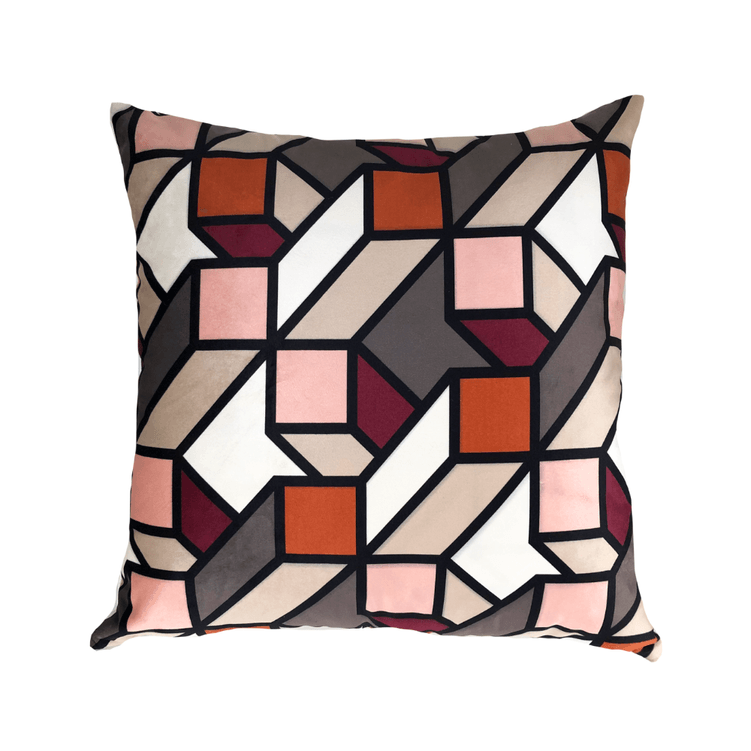 Almofada Veludo Estampada Modelo 9 52X52cm - Decortextil Almofada Veludo Estampada Modelo 9 52X52cm - Decortextil